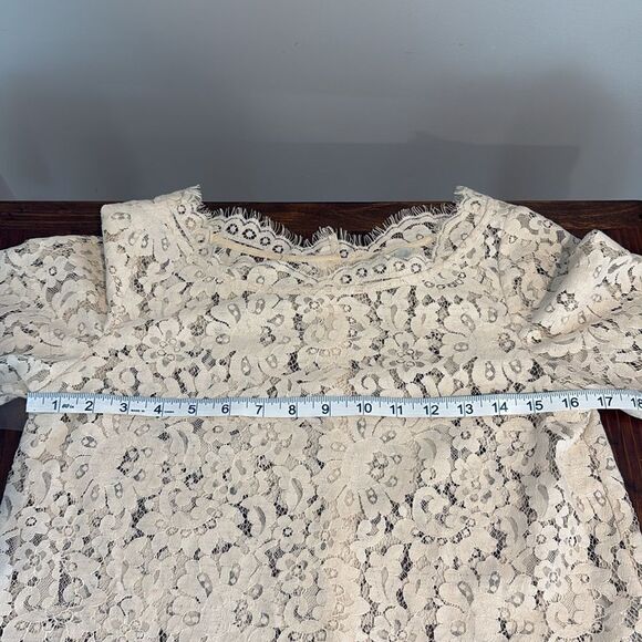 Joie Elvia Cream Lace 3/4 Sleeve Top Size XS - Picture 10 of 13